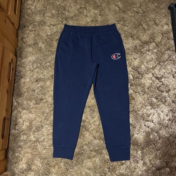 Champion Mens Sweatpants Joggers Navy Large - Picture 1 of 5